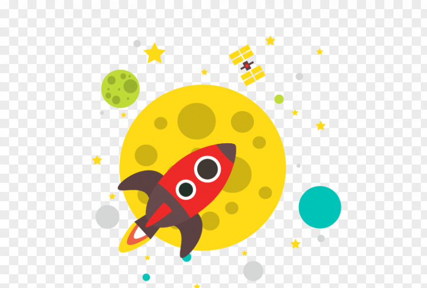 Rocket Outer Space Cartoon PNG