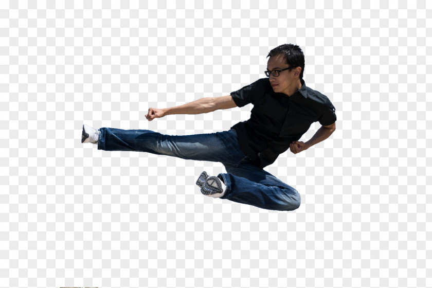 Running Man Flying Kick Football Game PNG