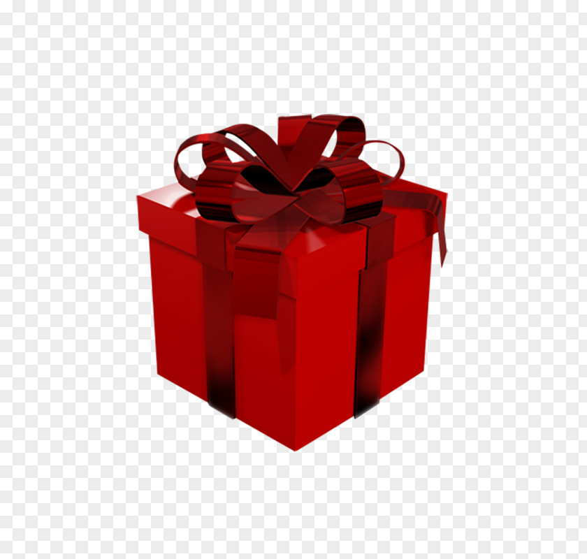 Vector Gift Red Box Wrapping Clip Art PNG