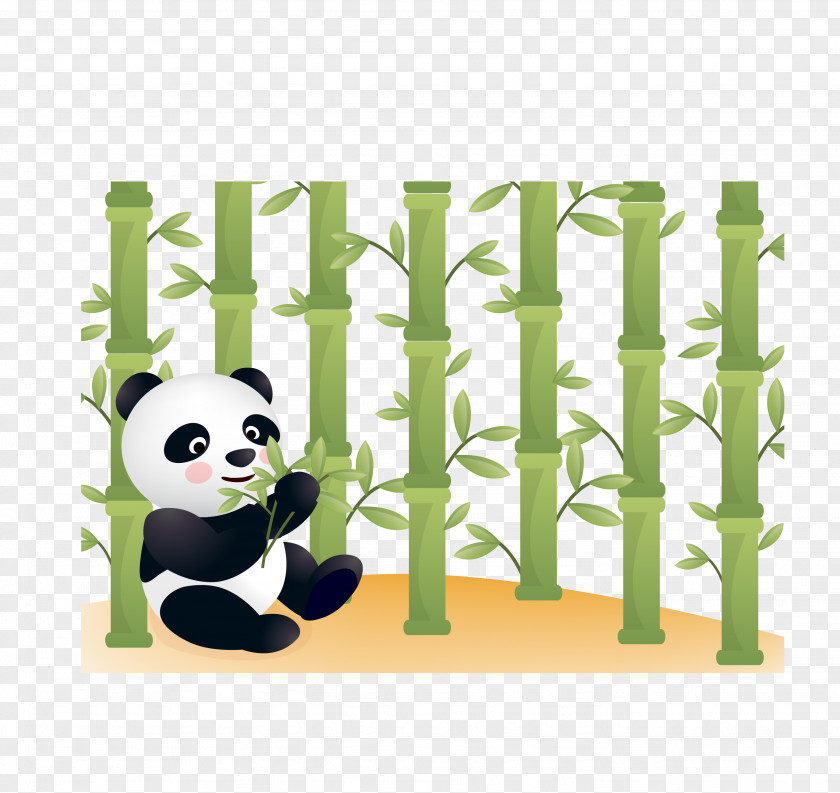 Vector Panda Giant Bear Red Illustration PNG
