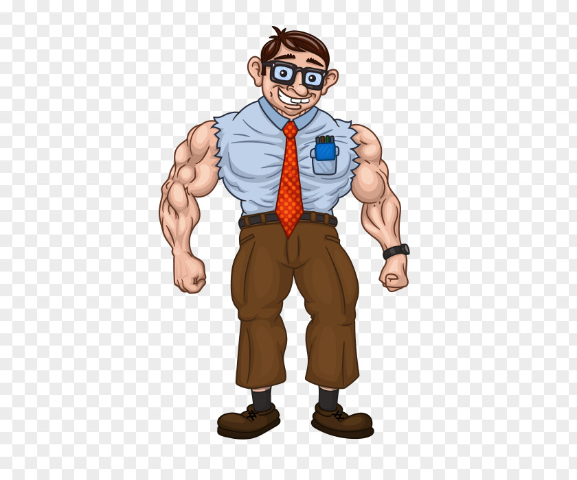 Cartoon Bodybuilder Thumb Human Behavior Homo Sapiens PNG