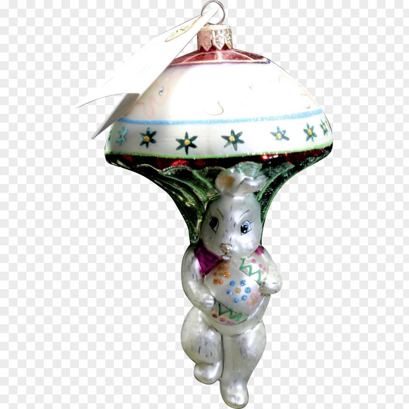 Hand-painted Rabbit Christmas Ornament Decoration Porcelain Holiday PNG