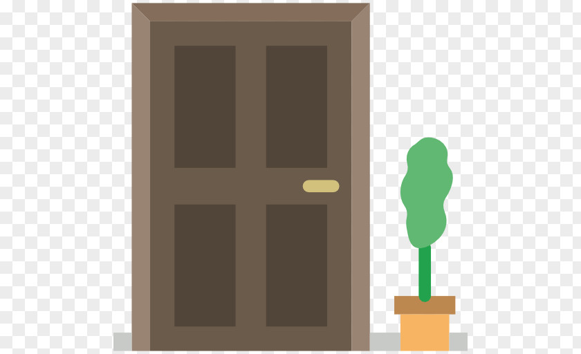 A Door, And Green Plants Icon PNG