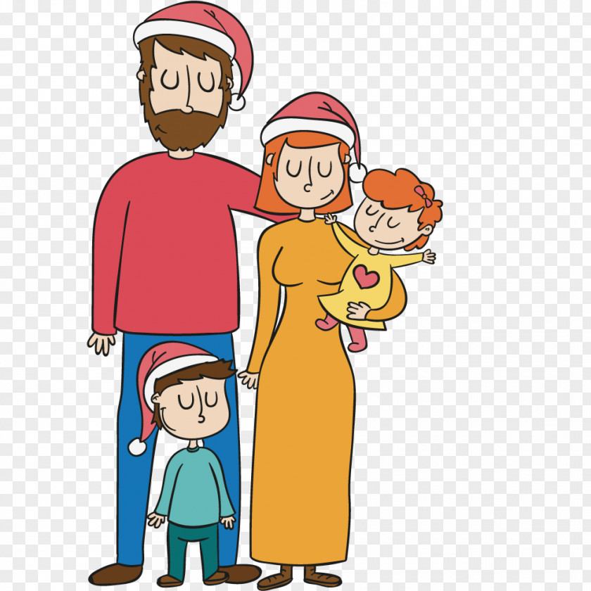 A Happy Family Euclidean Vector Gratis PNG