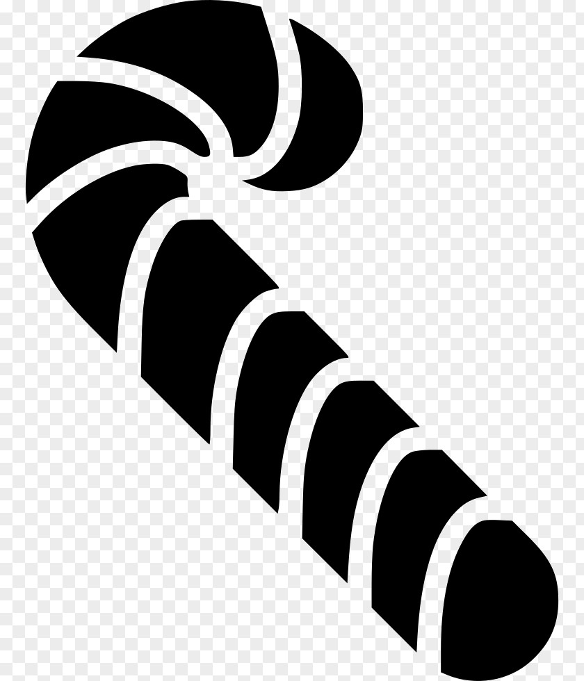 Candy Cane Clip Art Image Black And White PNG