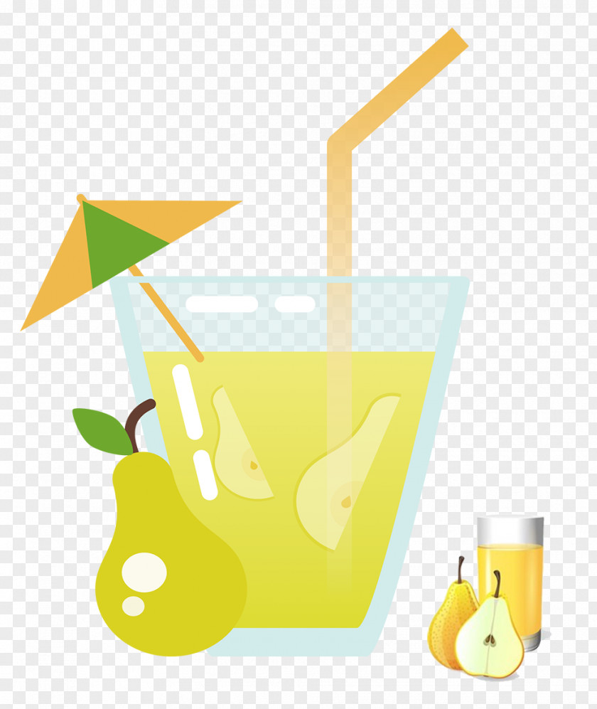 Cartoon Juice Apple Fruit Drink PNG