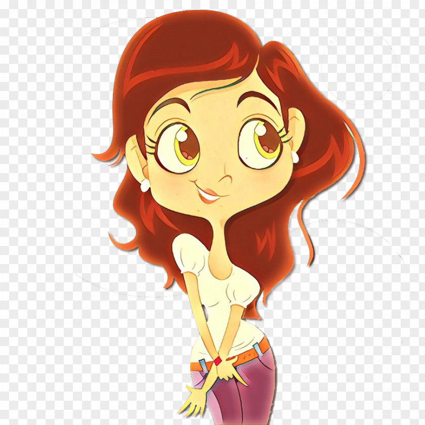 Fictional Character Drawing Cartoon Animated Animation Red Hair Brown PNG