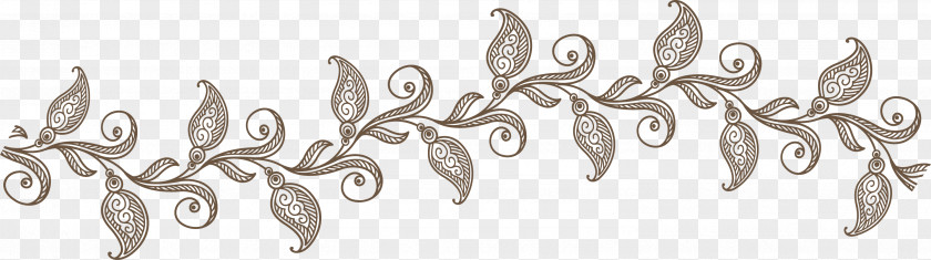 Hand Painted Brown Leaf Subvine Vine Software PNG