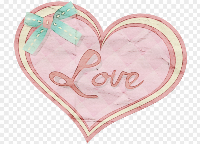 Heart Pink Love Text PNG