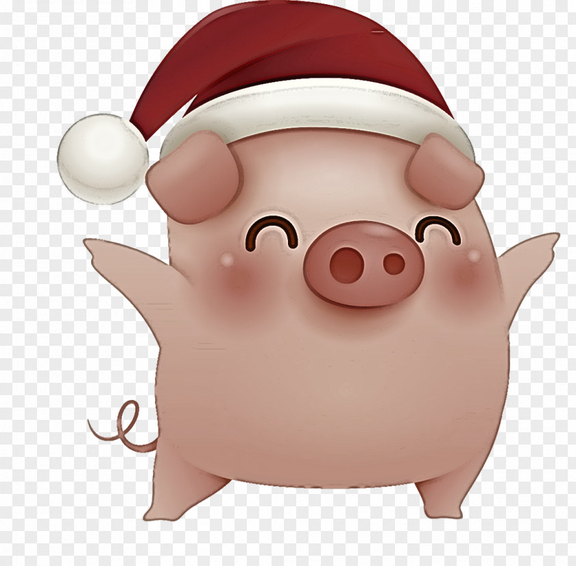 Merry Christmas Pig Cute PNG