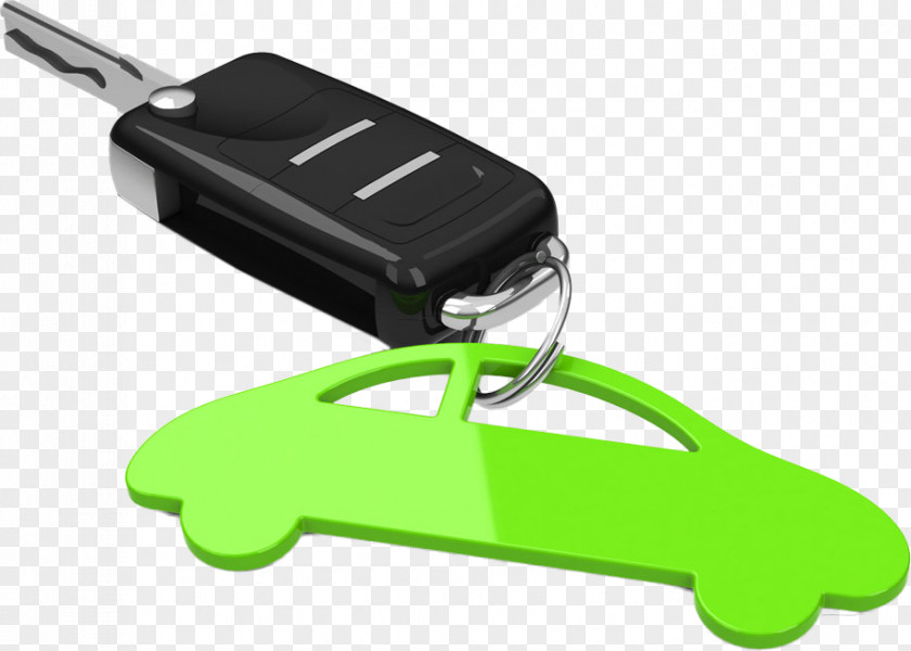 Simple Green Car Keychain Vehicle Drivers License Stock Photography PNG