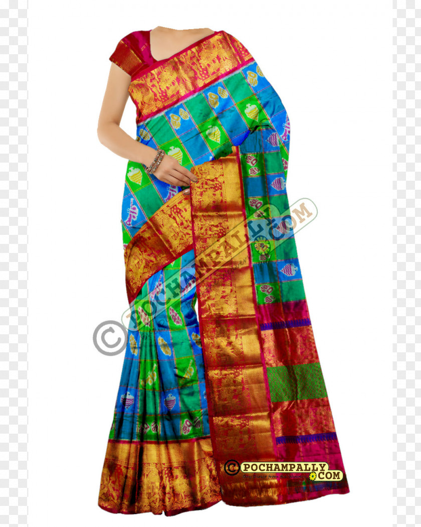 Traditional Materials Silk Zari Sari Pochampally Saree Handloom PNG