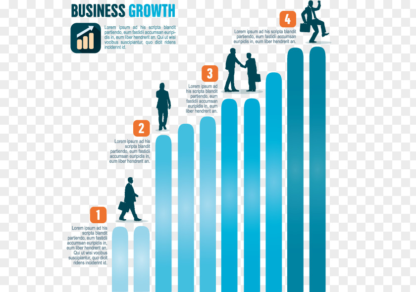Vector Elements For Business Growth Chart Infographic Businessperson Company PNG