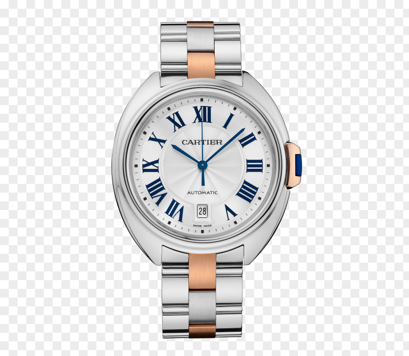 Watch Cartier Strap Colored Gold PNG