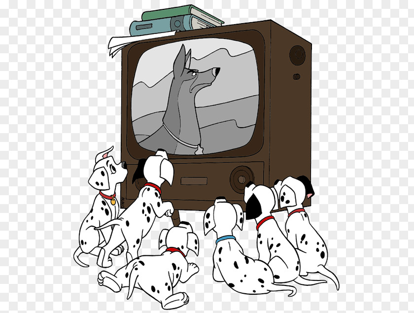 Watching Tv Dalmatian Dog Cruella De Vil Puppy Drawing Television PNG