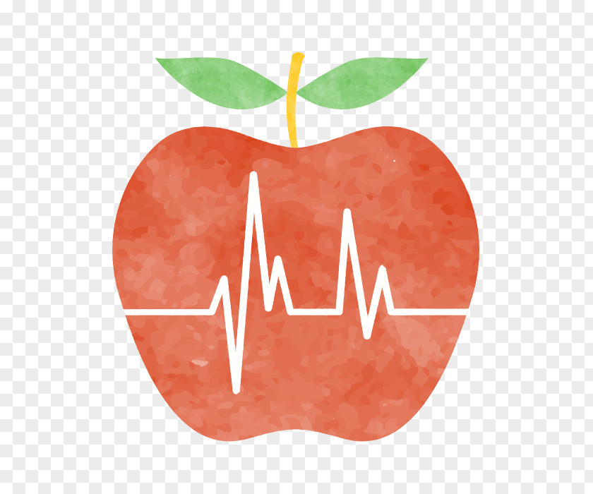 Apple Electrocardiogram Health Medicine Eating Nutrition PNG