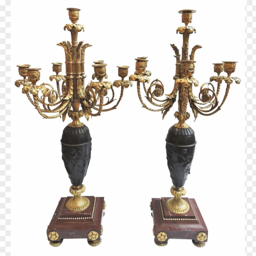Classical Chinese Style Bernardi's Antiques Candelabra Bronze Candlestick PNG