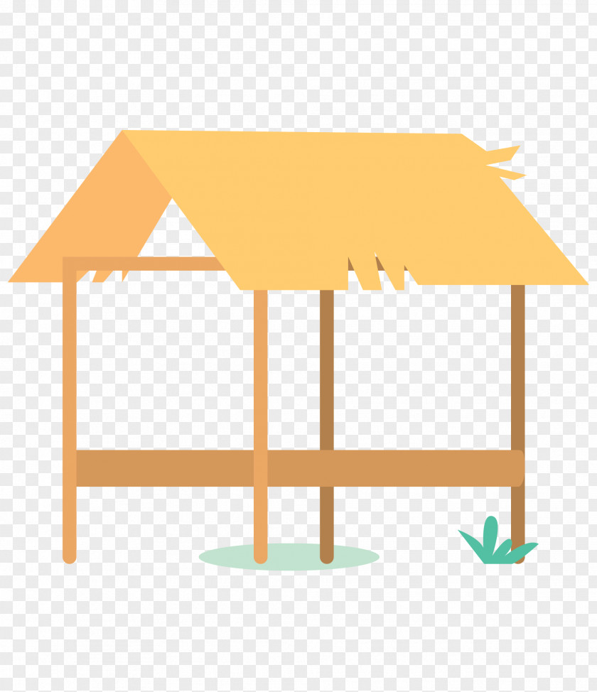 Vector Cartoon Straw House Paper PNG