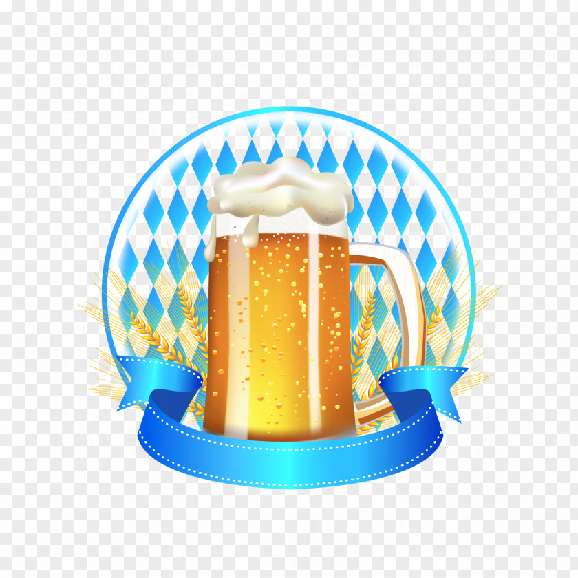 Vector Oktoberfest Element Beer Wheat Euclidean PNG