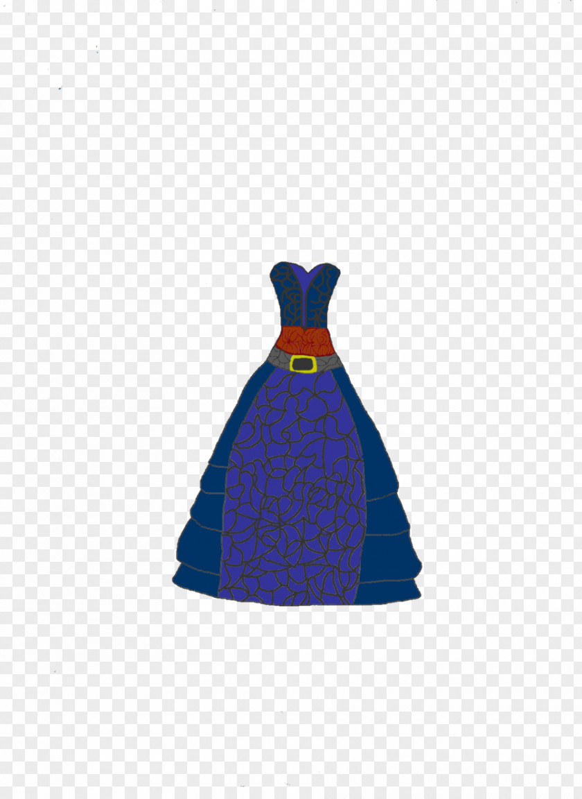 Dress Cobalt Blue Costume Design PNG