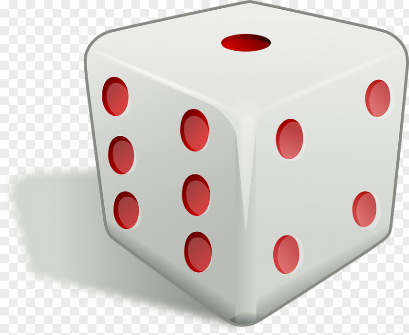 Painted White Dice Risk Cube 3D Computer Graphics Clip Art PNG