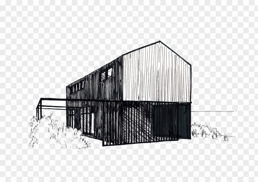 Sketch House Building Shed Hut Roof PNG
