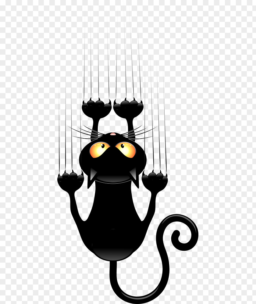 Vector Kitten Black Cat Cartoon Clip Art PNG