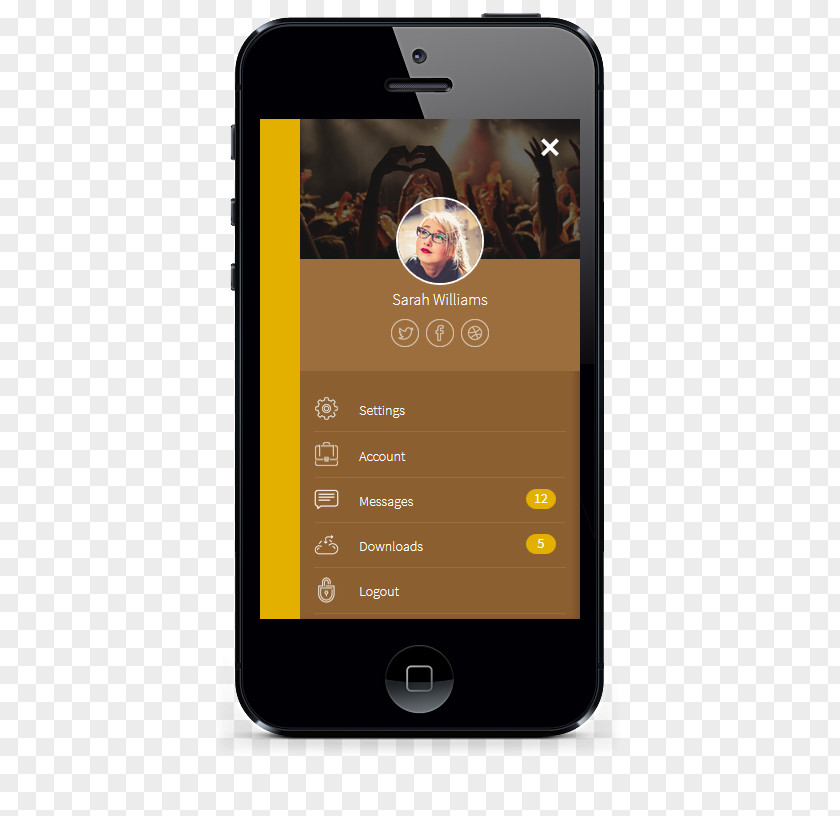 Creative Menu Feature Phone Smartphone Responsive Web Design Template System PNG