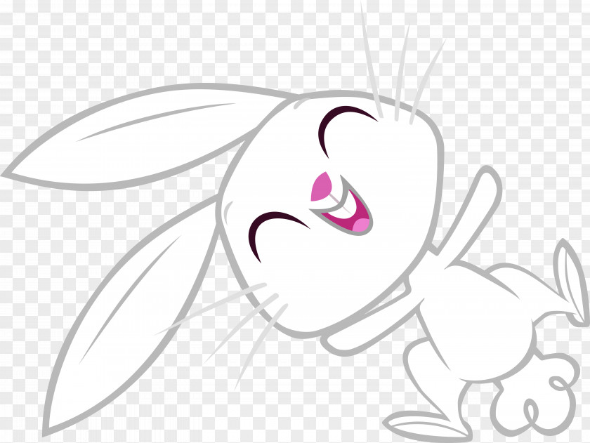 Vector Rabbit Line Art Eye Cartoon Clip PNG