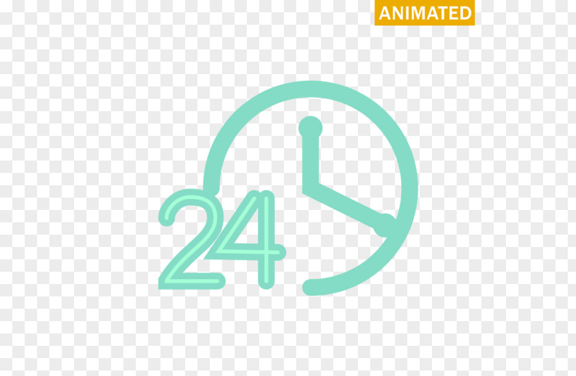 Open 24 Hours Logo Brand Green PNG