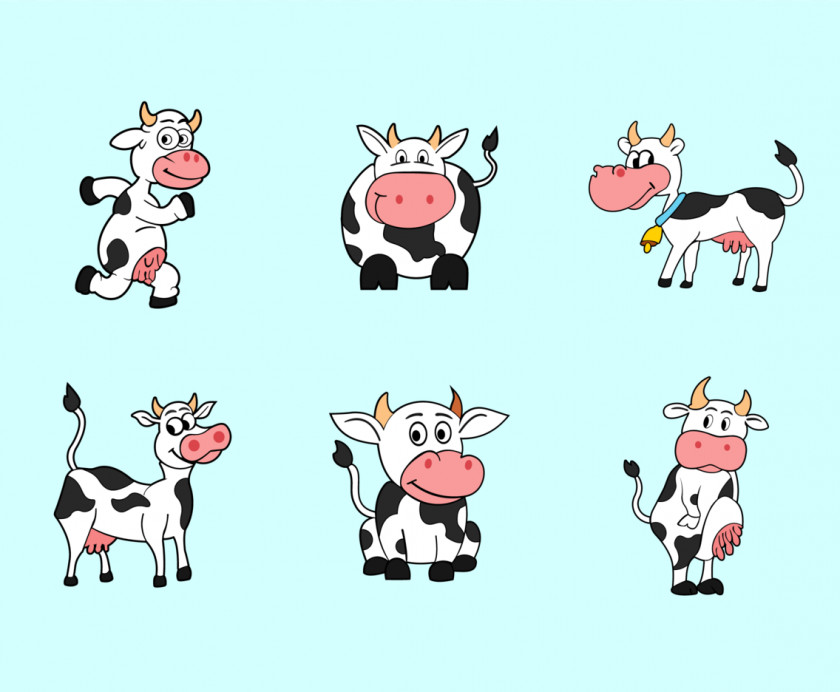 Cow Dairy Cattle Cartoon Clip Art PNG