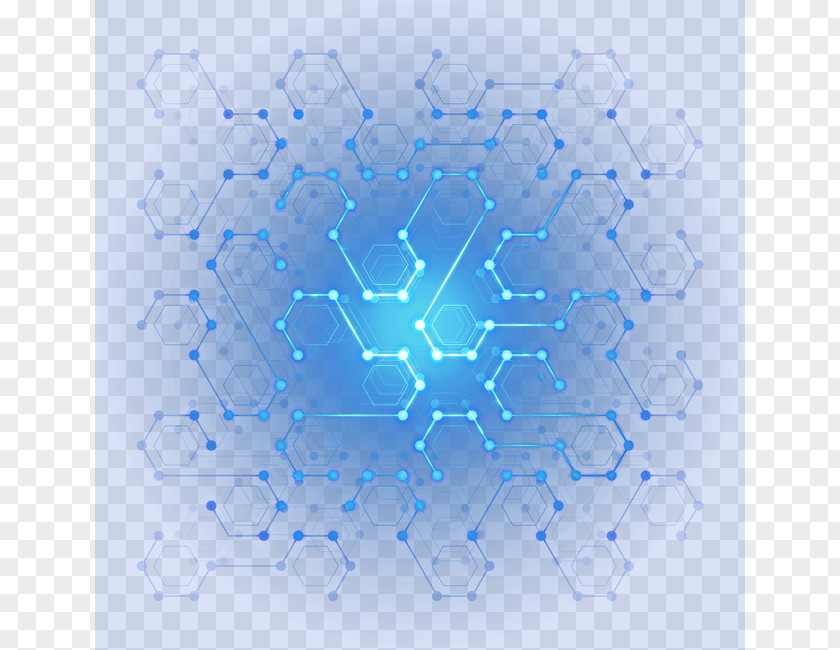 Digital Technology Hexagon Light Effect Poster Designer Wallpaper PNG