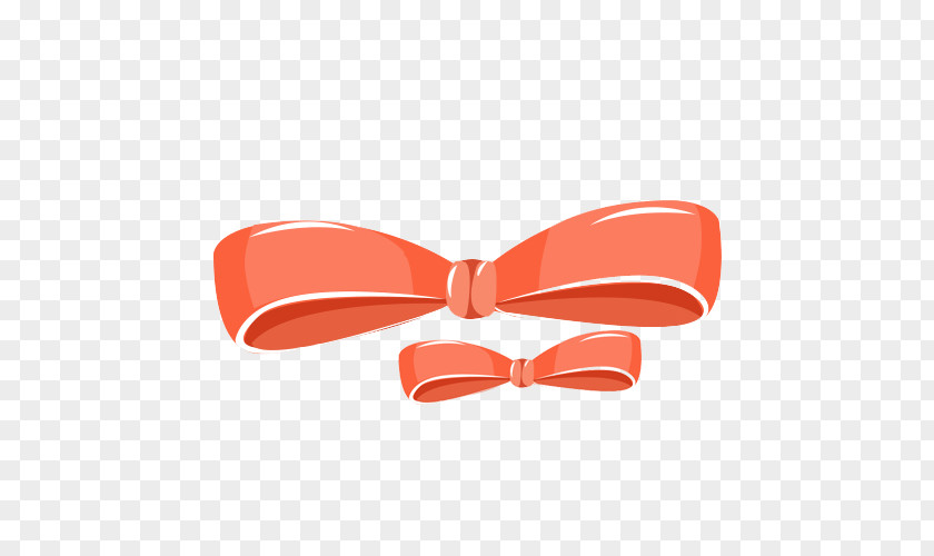 Orange Bow Print Tie Shoelace Knot Red PNG