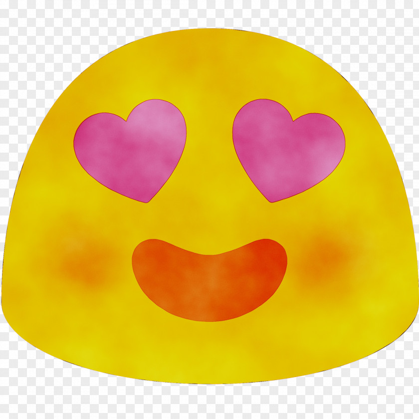 Smiley Yellow Heart PNG