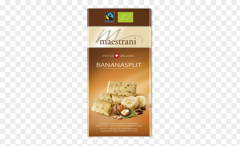 Chocolate Banana Split White Organic Food Maestrani PNG