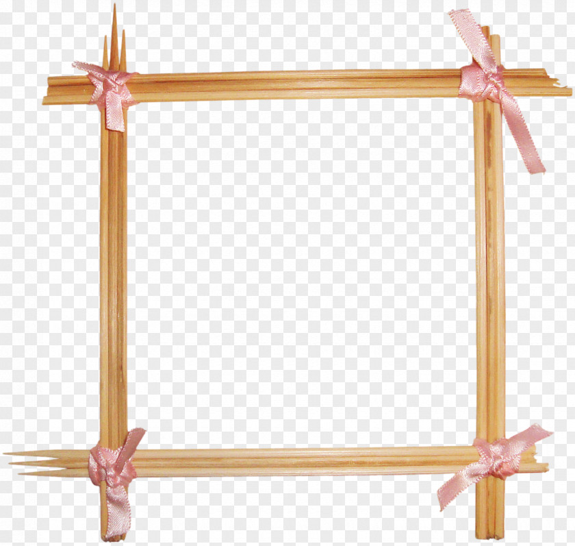 Orange Bow Wooden Frame Picture Information PNG