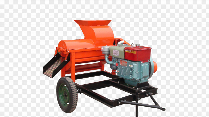 Tractor Threshing Machine Maize Corn Sheller Planter PNG
