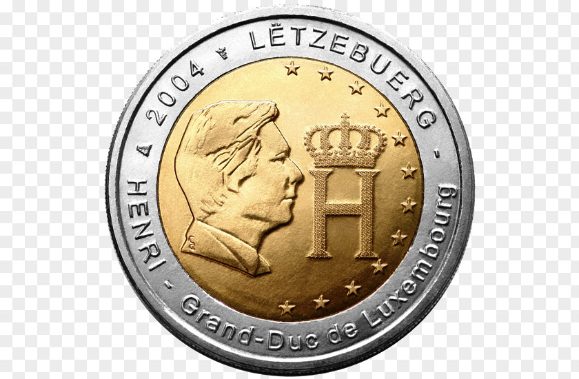 Coin Luxembourg 2 Euro Commemorative Coins PNG