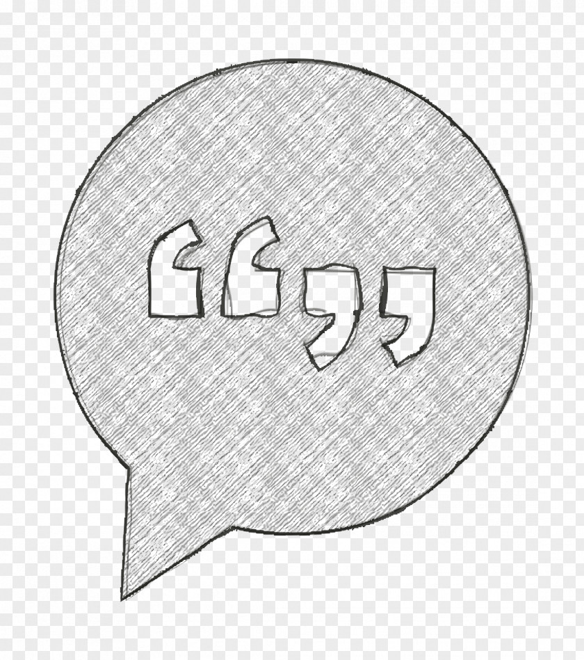 Comment Icon Basic Icons Conversation Mark Interface Symbol Of Circular Speech Bubble With Quotes Signs Inside PNG