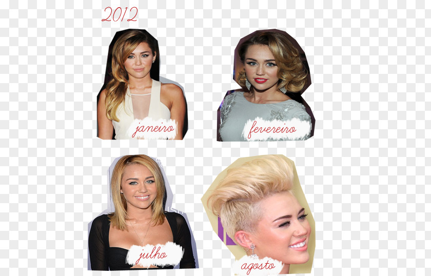 Miley Cyrus Blond Hair Coloring Makeover PNG