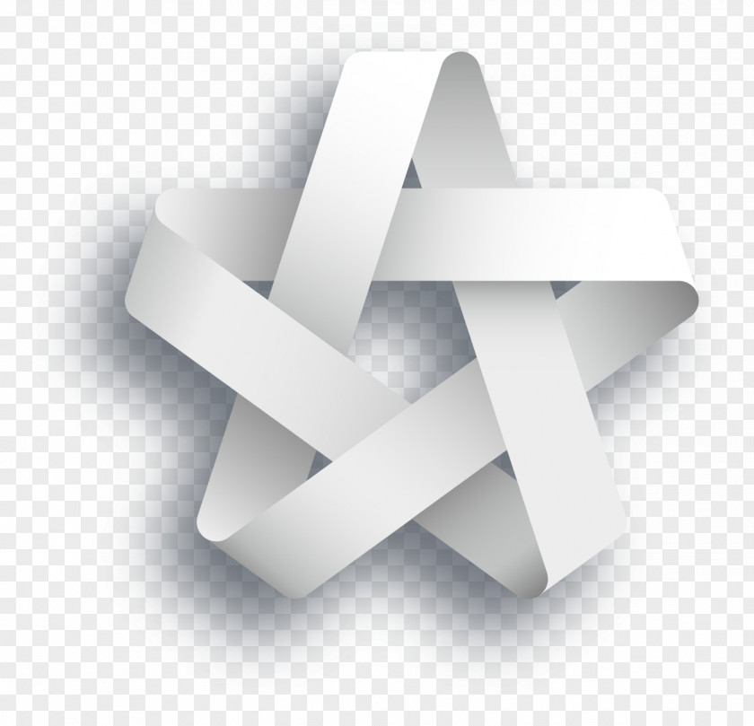 Vector Origami Pentagram Illustration PNG