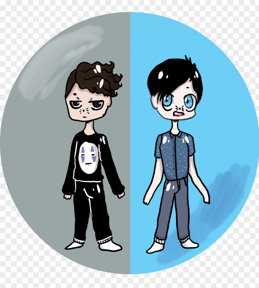 Dan And Phil Drawing Clothing Accessories Human Behavior Cartoon PNG