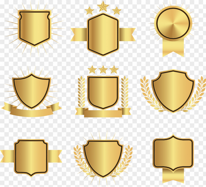 Golden Gradient Quality Warranty Assurance Icon PNG