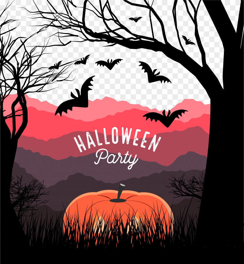 Halloween Pumpkin Poster And Creative Elements Royalty-free Stock Illustration PNG