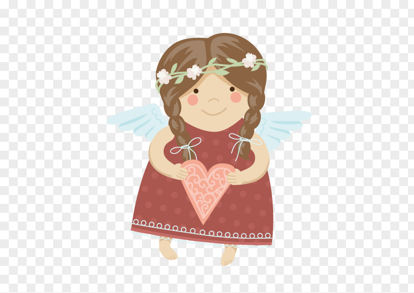 Lovely Angel First Communion Illustration PNG