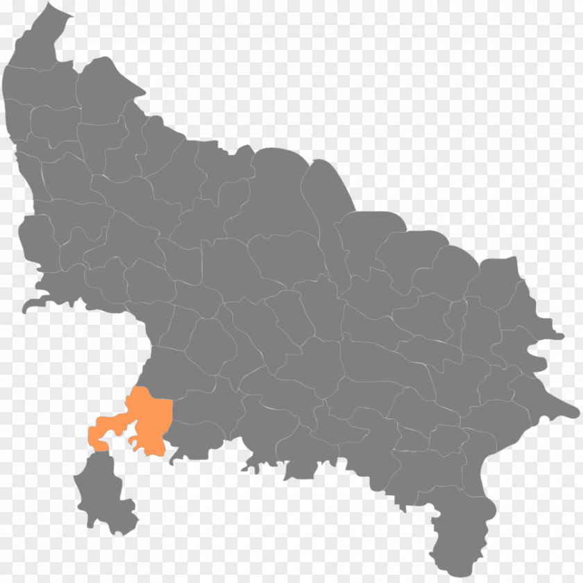 Map Aligarh District Locator Vector Graphics PNG
