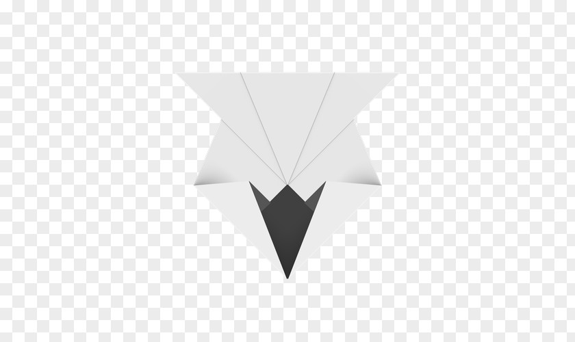 Panda Face Line Triangle Origami PNG