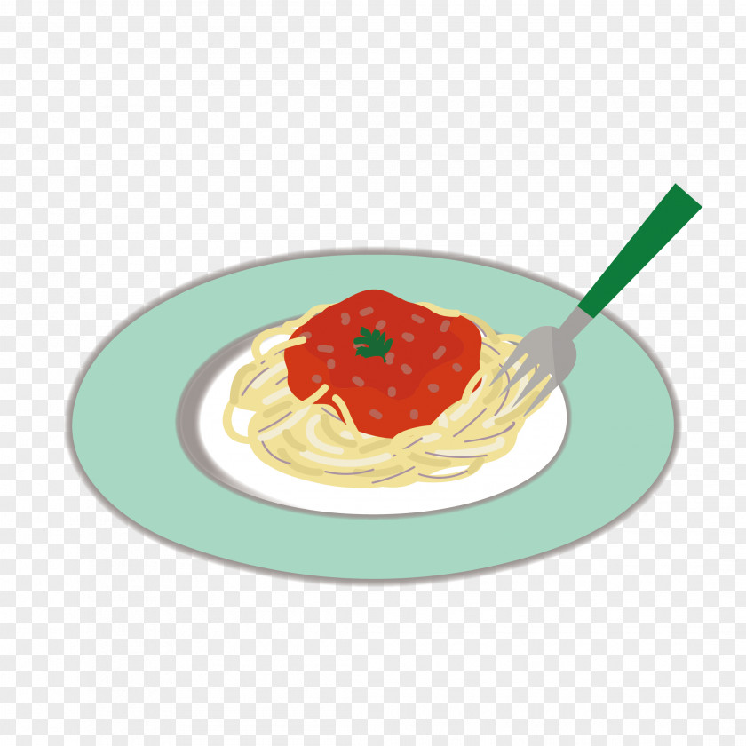 Pasta Noodles Plate Spaghetti Dish Recipe Fork PNG