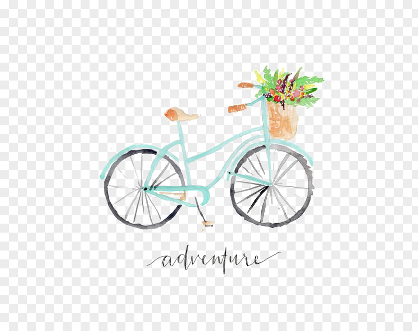 Bicycle Drawing Cycling Watercolor Painting Clip Art PNG