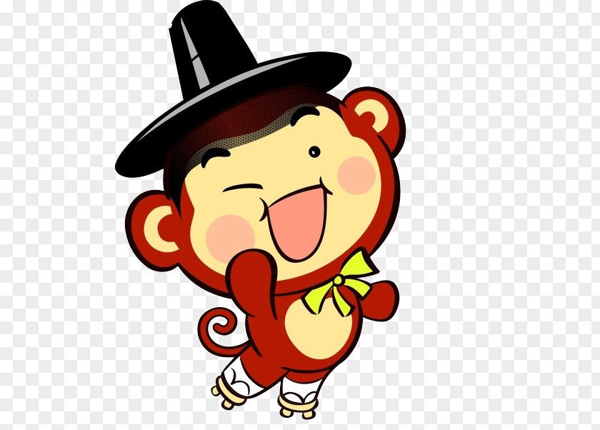 Cute Monkey Pictures Cartoon Illustration PNG
